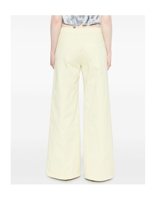 Forte_forte White Belt Loops Slacks