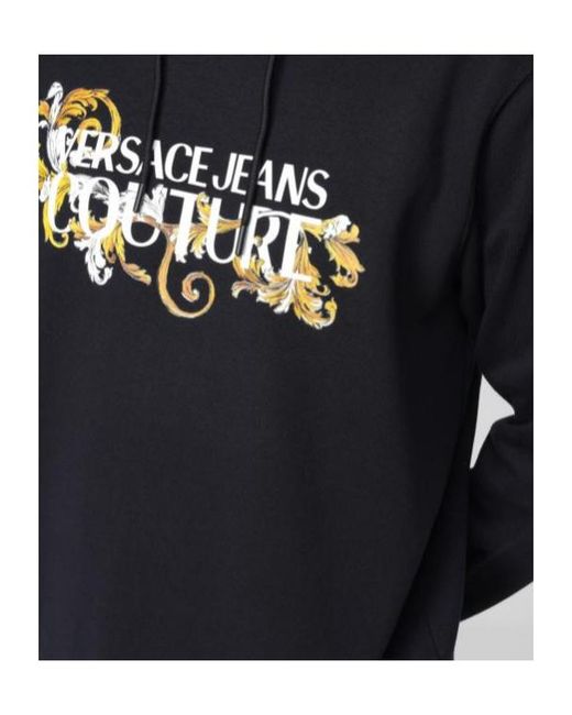 Versace Blue Jeans Couture Baroque Logo Hoodie Sweater for men