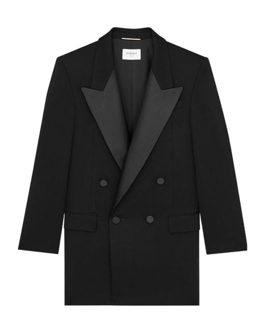 Saint Laurent Black Long-Sleeved Suit Jacket