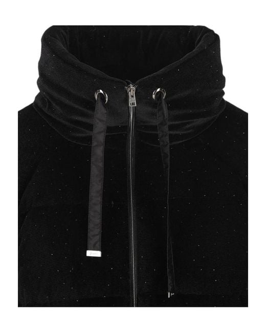 Herno Black Long-Sleeved Padded Cotton Coat