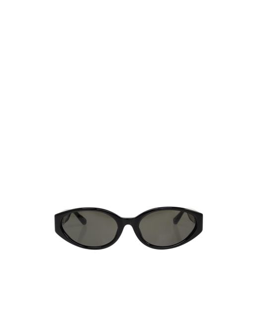 Linda Farrow White Full Frame Sunglasses