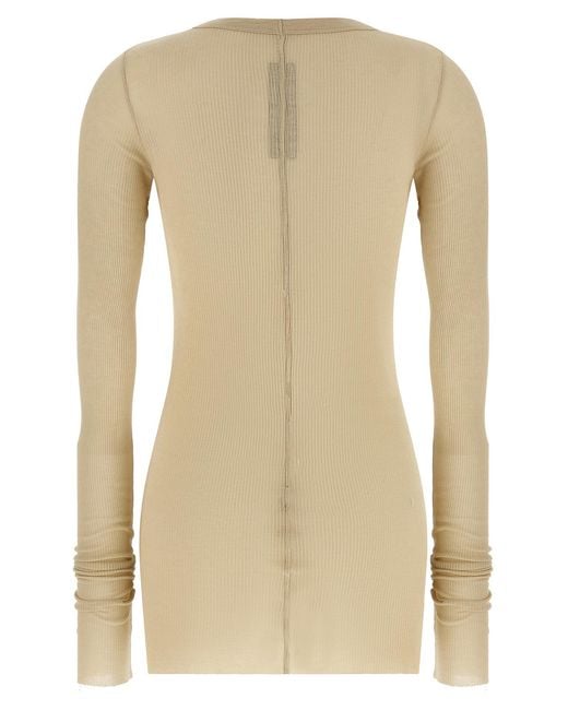 Rick Owens Natural Rib Ls T T-Shirt