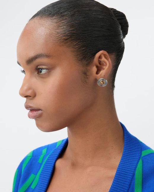 Versace Metallic Orbit Earrings for men
