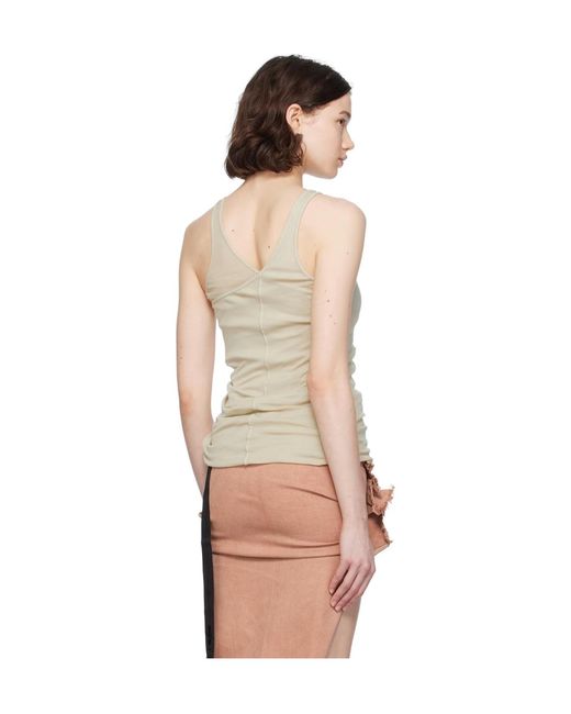 Rick Owens Yellow Double Ziggy Banana Jersey Tank Top