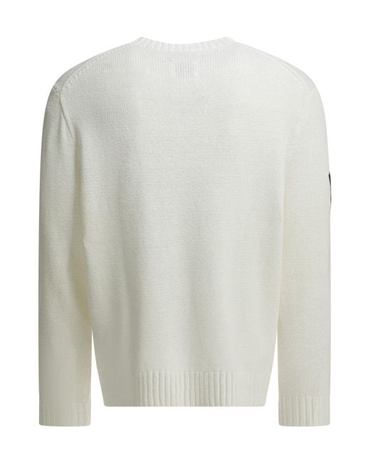 Polo Ralph Lauren White Knitted Crew Neck Sweater for men