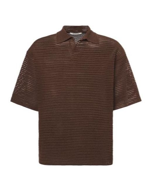 Auralee Brown Polo Shirt for men