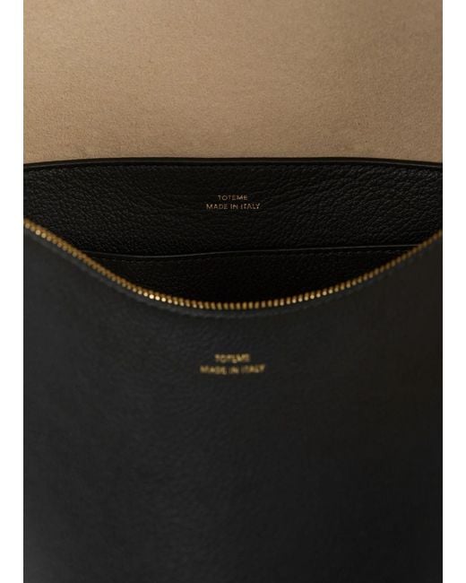 Totême Black Medium-Sized Leather Bevel Bag