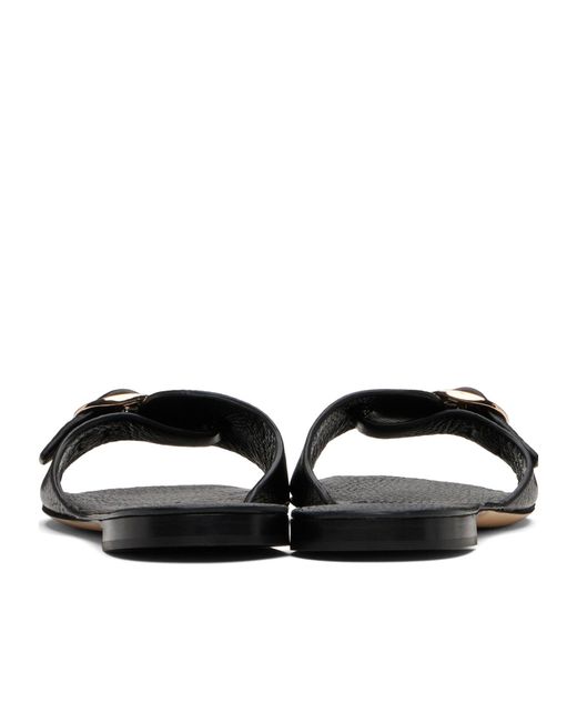 Gabriela Hearst Black Open-Toed Slippers