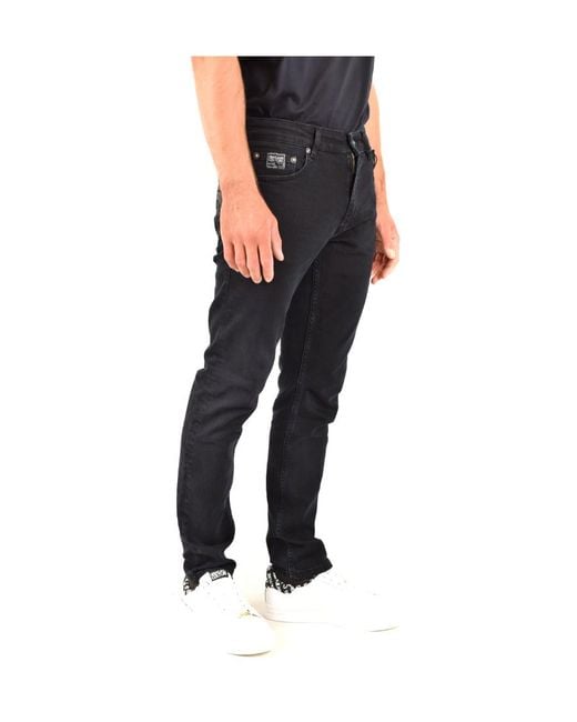 Versace Jeans Blue Mid-Rise Skinny Jeans for men