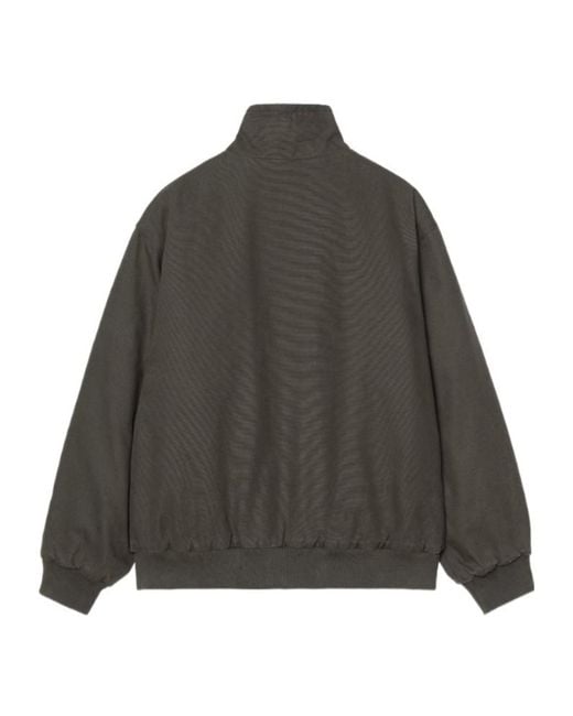 Carhartt Gray Ravon Logo-Patch Zip-Up Jacket for men