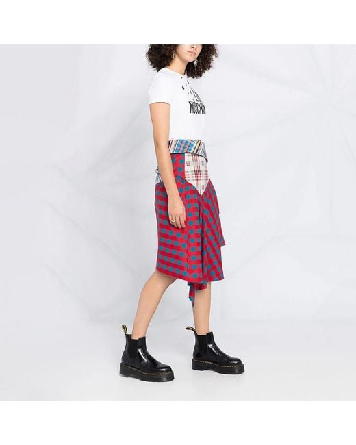 Moschino White T-Shirt With Round Neck And Short Sleeves