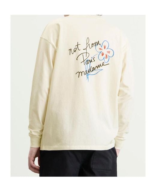 Drole de Monsieur White Drôle De Monsieur Esquisse Slogan Long Sleeve T-Shirt for men