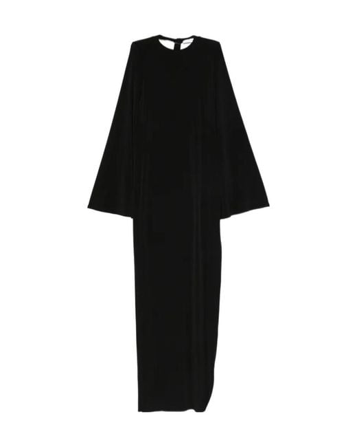 DARKPARK Black Jenna Split-Cuff Long-Sleeve Maxi Dress