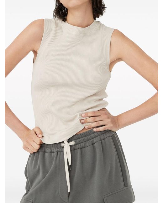 Brunello Cucinelli Gray Knitted Crewneck Tank Top