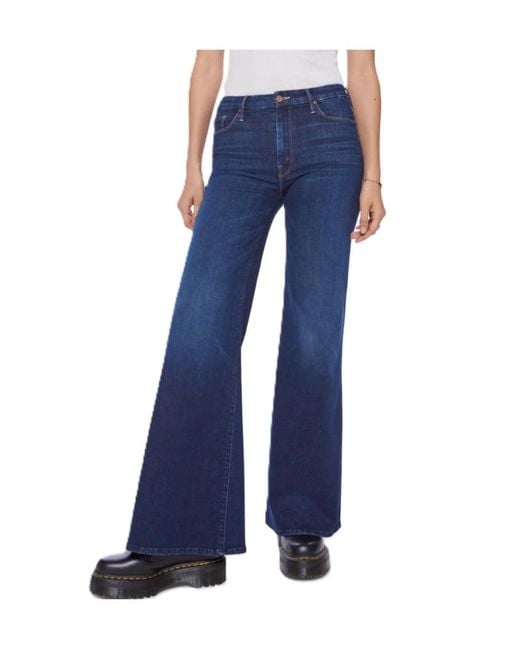 Mother Blue Belt-Loop Jeans