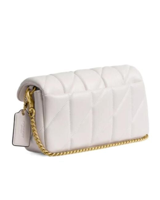 COACH White Tabby Quilted Leather Shoulder Bag