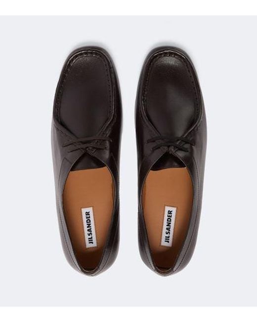 Jil Sander Brown Hood Leather Lace-Up Shoes for men