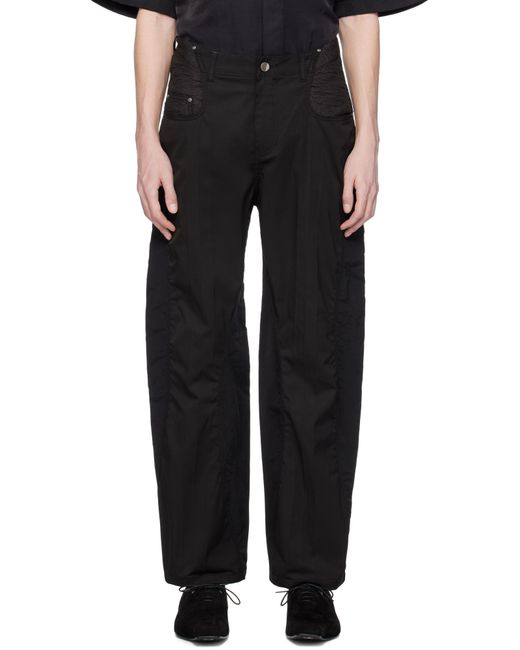 Adererror Black Belt Loops Slacks for men