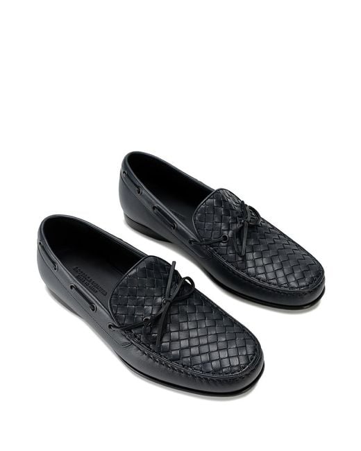 Bottega Veneta Black Knitted Details Business Casual Shoes for men