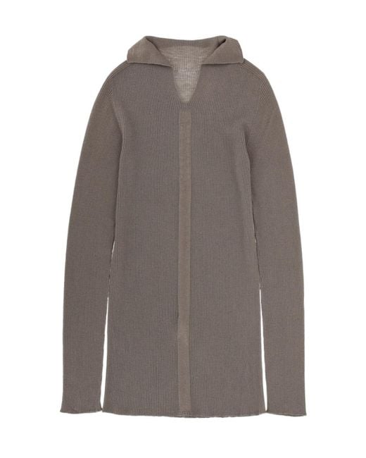 Rick Owens Gray Wool Sweater for men