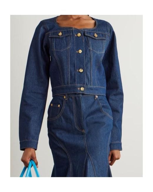 Nina Ricci Blue Long-Sleeved Denim Jacket