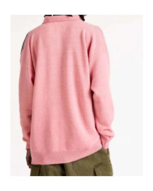 J.W. Anderson Pink Jw Anderson X Pringle Argyle Polo Top for men