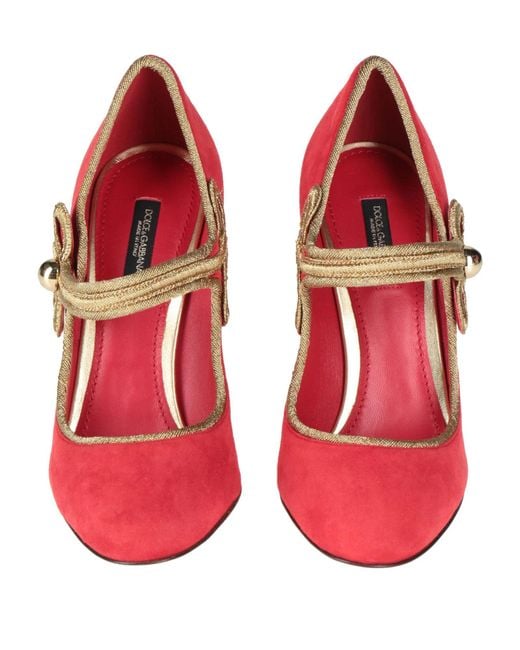 Dolce & Gabbana Red Solid Color Courts