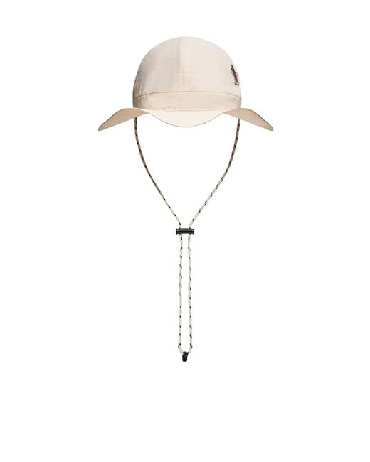Moncler White Grenoble Wide Brim Bucket Hat