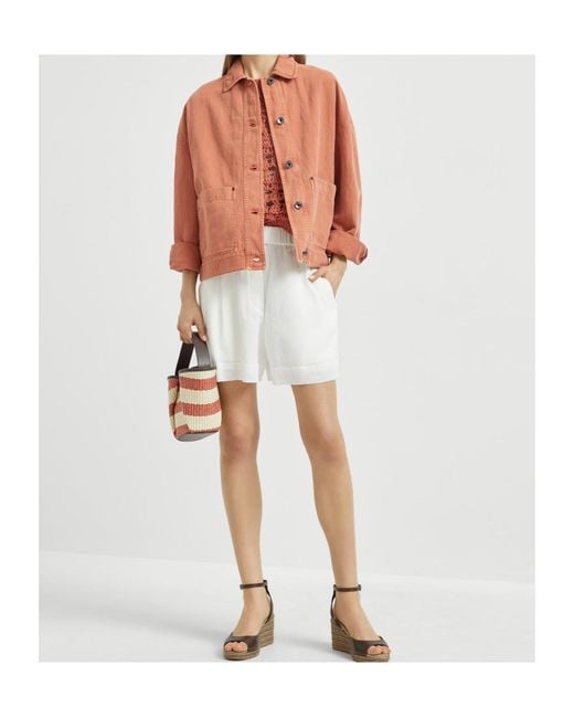 Brunello Cucinelli White Open-Knit Top
