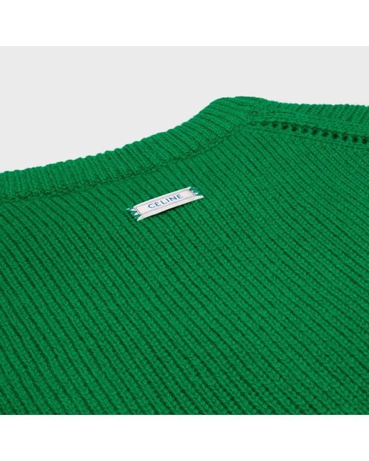 Céline Green Crewneck Sweater
