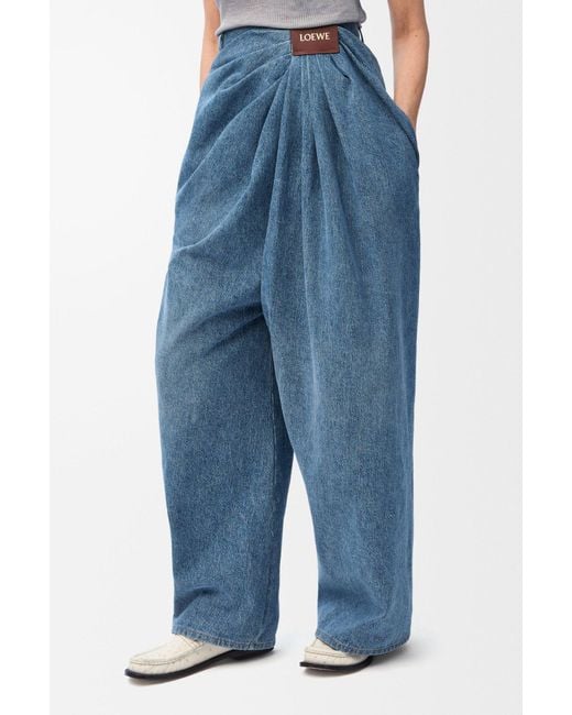 Loewe Blue Draped Jeans