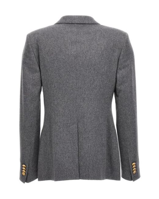 Tagliatore Gray Double-Breasted Tailored Blazer
