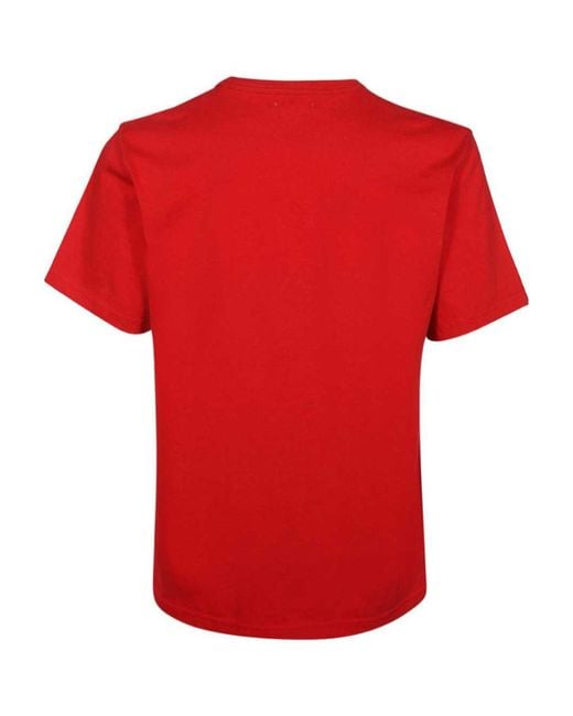 Woolrich Red T-Shirt With Round Neck And Short Sleeves for men