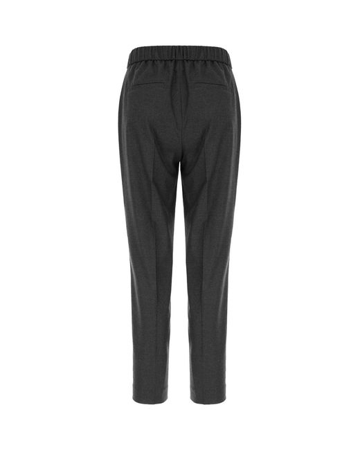 Peserico Gray Wool And Cashmere Trousers