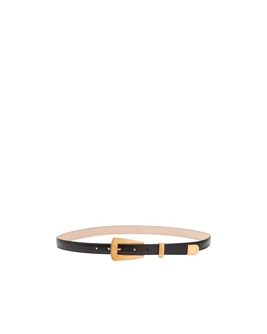 Khaite White Lucca Leather Belt