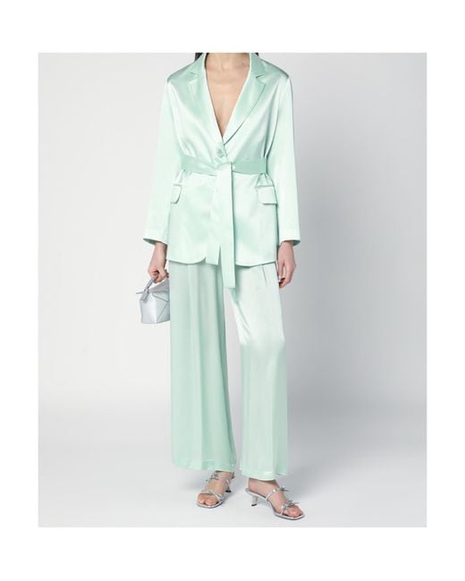 Semicouture Green Single-Breasted Blazer