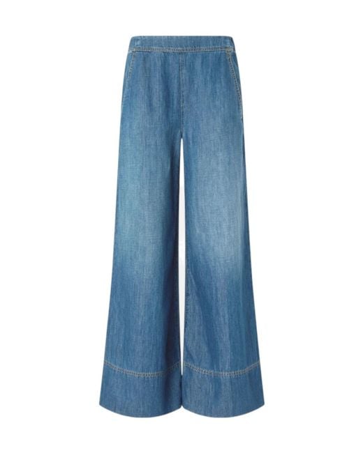 Pinko Blue Spiaggia Wide-Leg Jeans