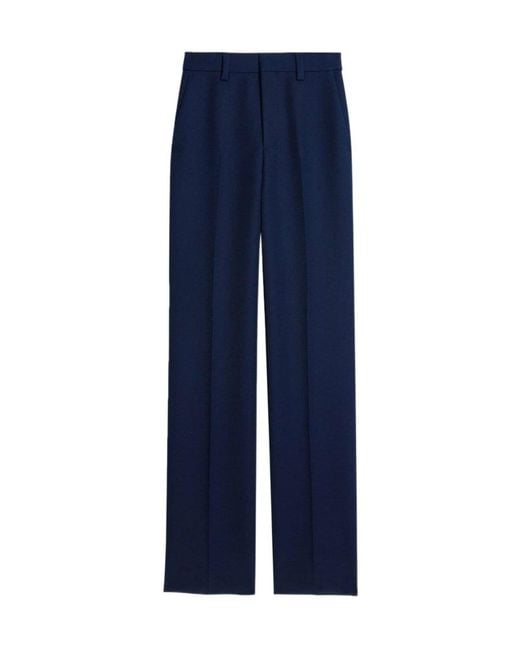 AMI Blue Ami Straight Fit Trousers