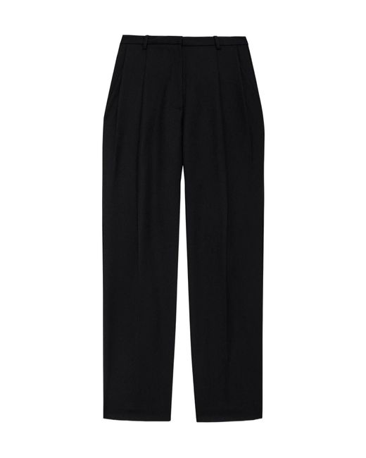 Anine Bing Black Casual Pants With Belt Loops