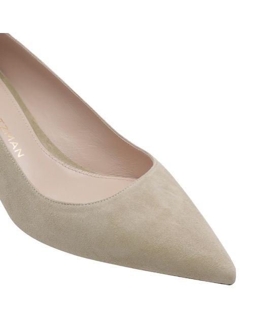 Stuart Weitzman Gray Pointed-Toe High Heels