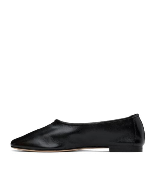 By Far Black Prudence Slip-On Ballerina Shoes