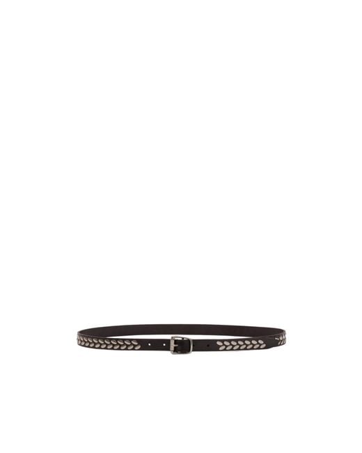 Lemaire White Stud Belt