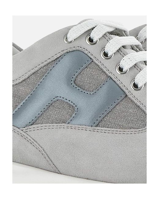 Hogan Gray Interactive Lace-Up Sneaker