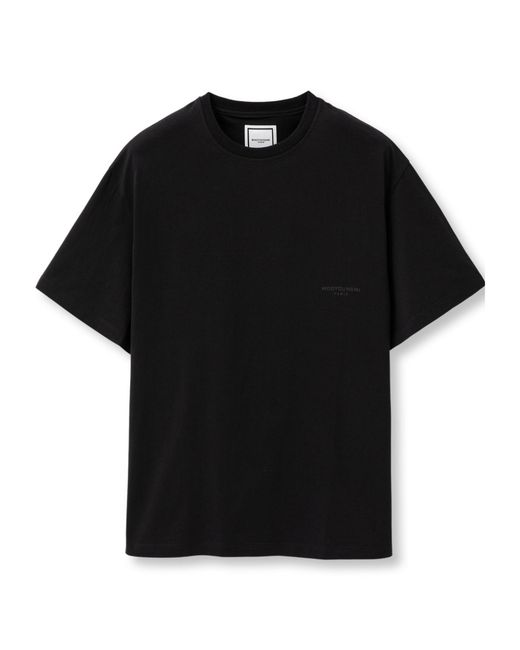 Wooyoungmi Black Logo Pattern T-Shirt for men