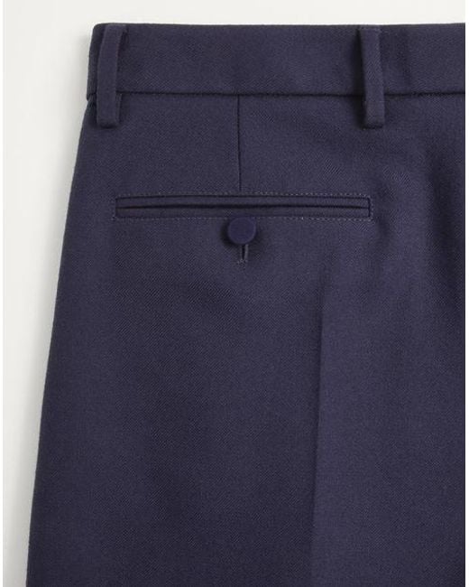 Valentino Blue Cuffed Wool Bermuda Shorts for men