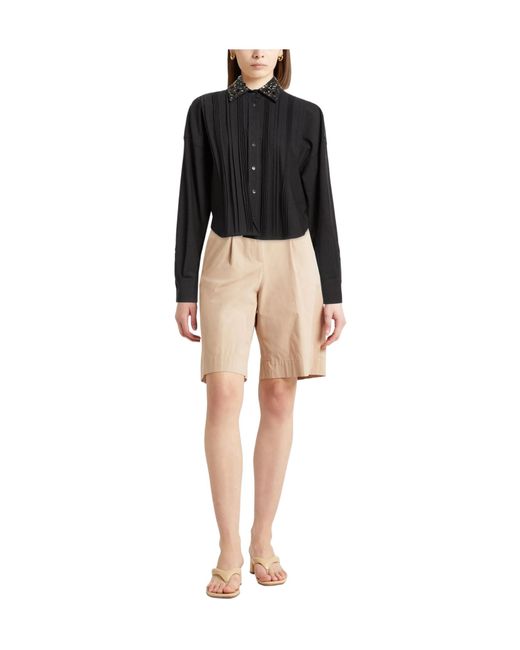 Brunello Cucinelli Black Solid Colour Shirts