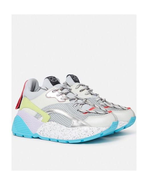 Stella McCartney Blue Logo Detailed Low-Top Sneakers