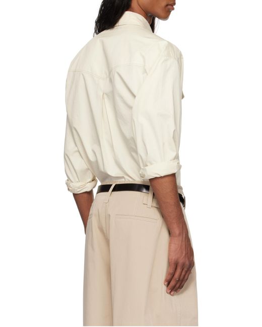 Lemaire White Western Shirt for men