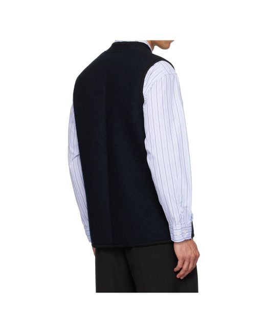 Rier Blue Walker Wool Vest for men
