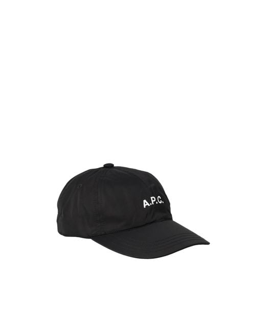A.P.C. Black Logo-Printed Baseball Cap for men